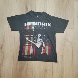 Jimi Hendrix T-Shirt Cropped Mens Small / Womens Medium American Flag Band Tee